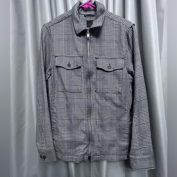 H&M Men’s plaid houndstooth jacket reg fit coup standard - Picture 1 of 9